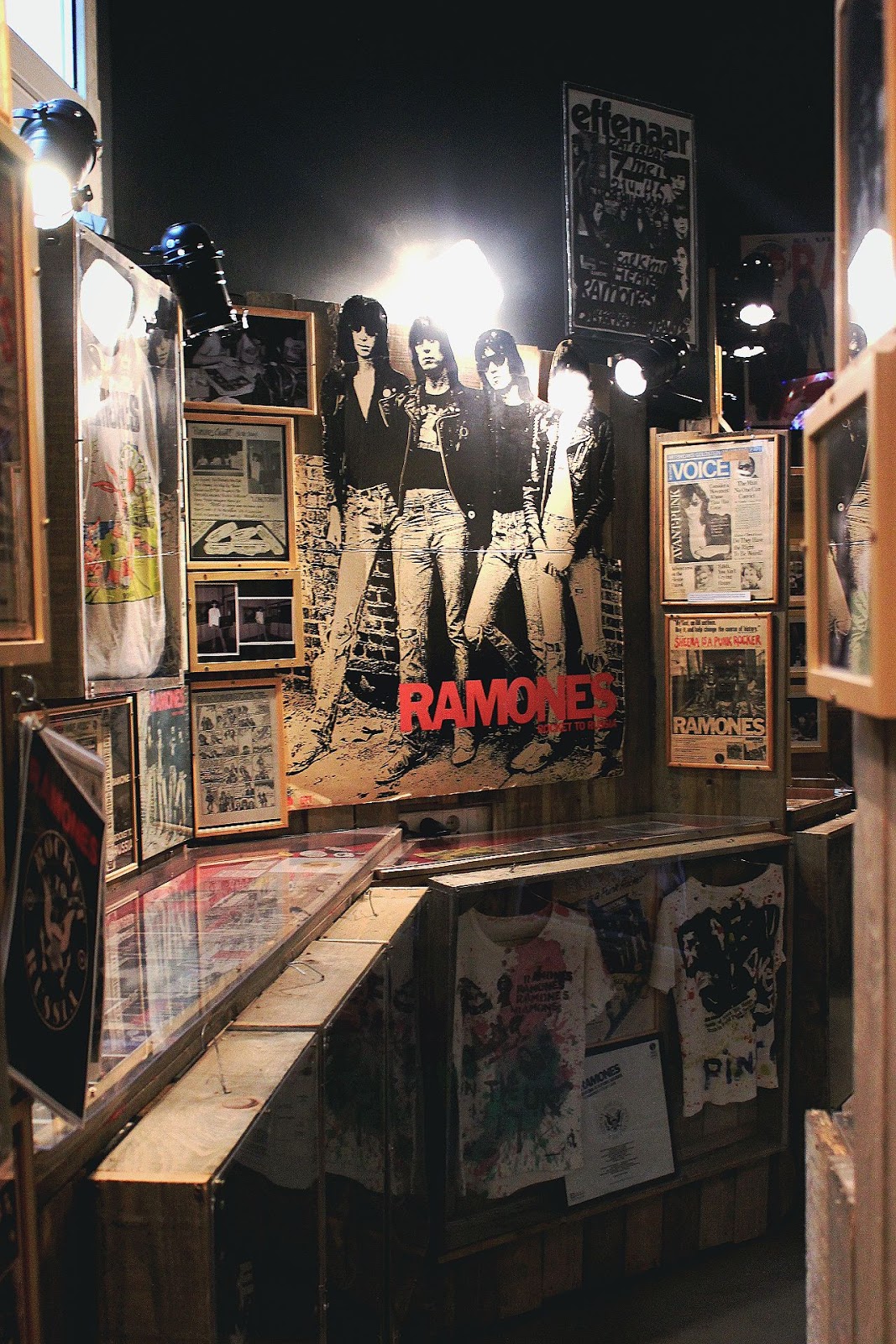 Posters & vintage tees cover the museum's walls