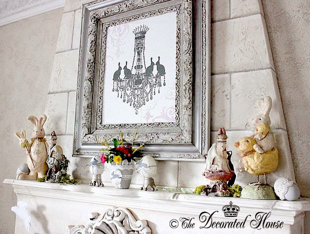 The Decorated House Easter Mantel 2014