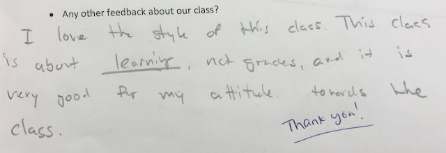 positive student feedback about DiSanto physics class