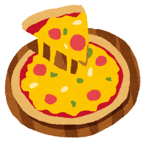 ピザのイラスト トマトとサラミのピザ かわいいフリー素材集 いらすとや