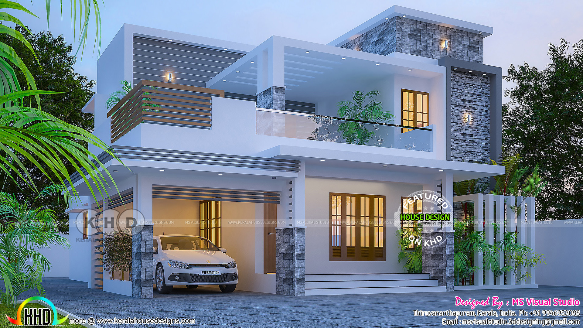 4 BHK stunning 2182 square feet home design - Kerala home design and