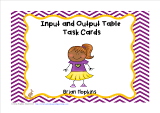 https://www.teacherspayteachers.com/Product/Input-Output-Table-Task-Cards-622386