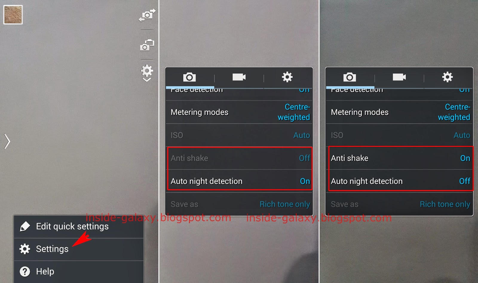 Inside Galaxy Samsung Galaxy S4 How to Fix Can't Enable Anti Shake in