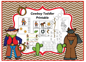 Cowboy Printable ~ Preschool Printables