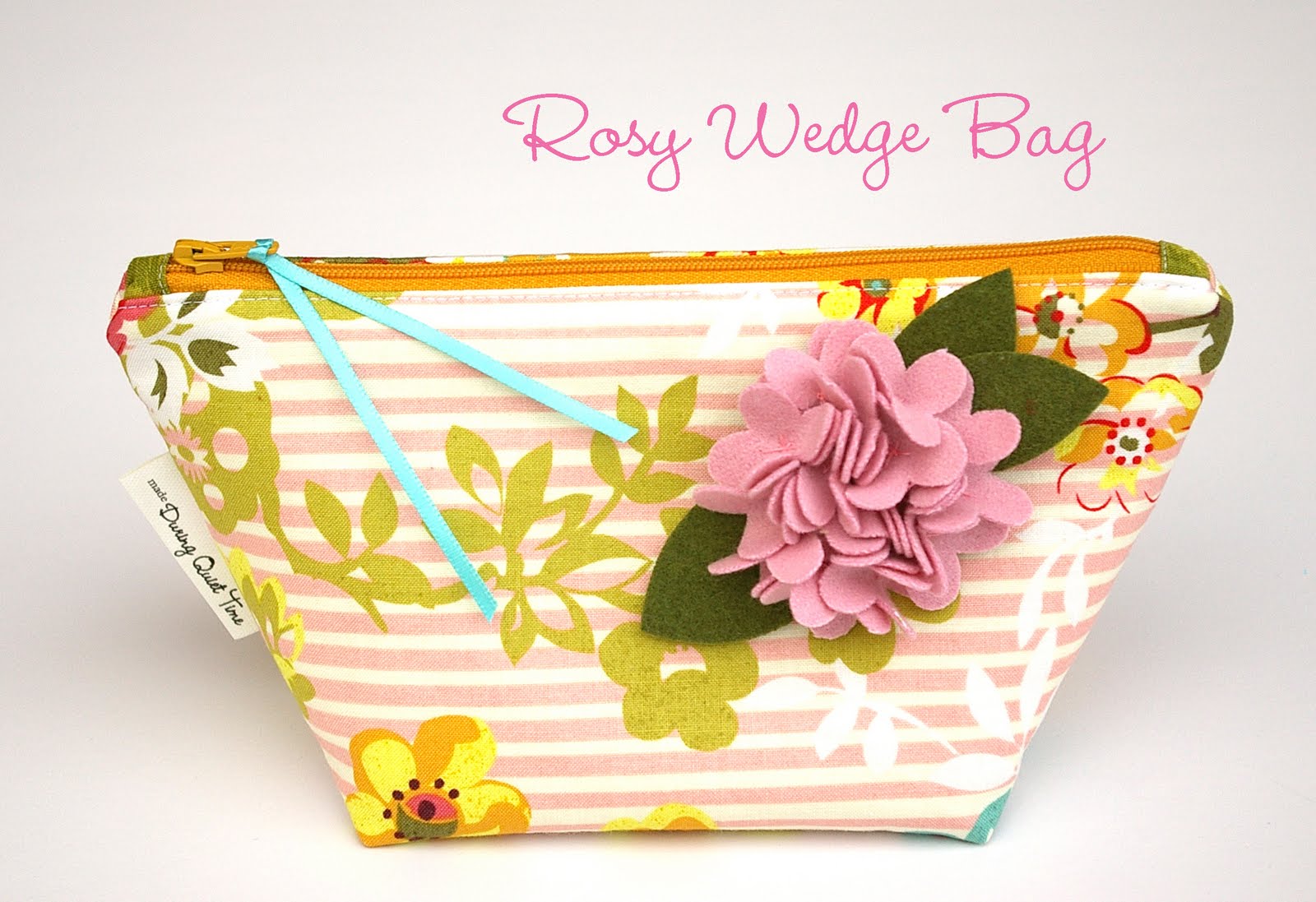 Sew What: Rosy Wedge Bag | During Quiet Time
