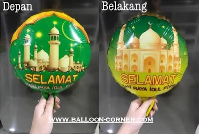 Balon Foil Bulat SELAMAT HARI RAYA IDUL FITRI