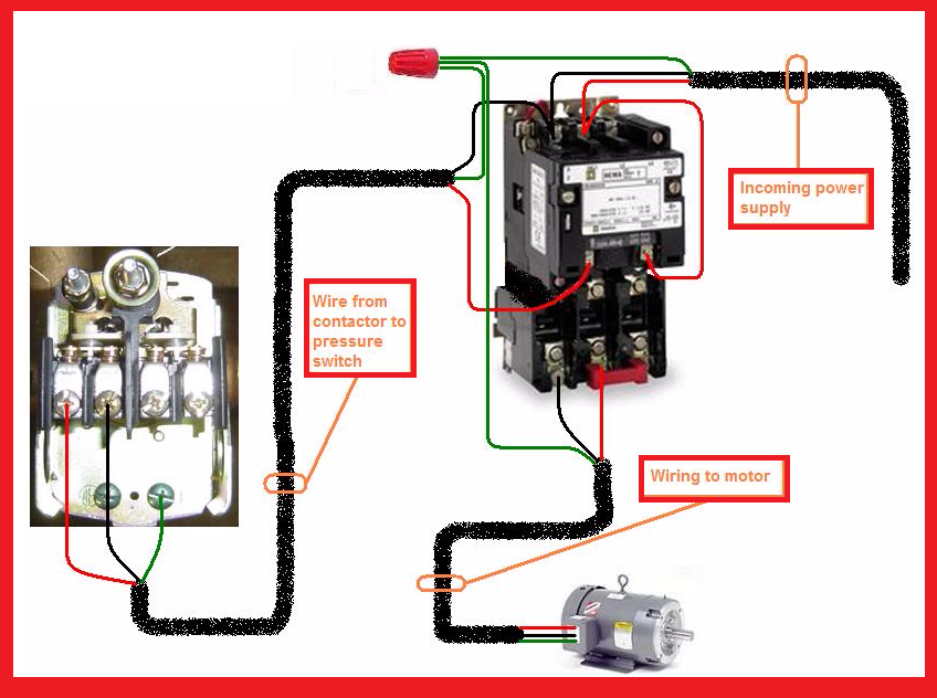 Single Phase Motor Contactor Wiring Diagram - Electrical ... wiring diagram for auto transformer starter 