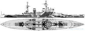 WW2 Battle of Atlantic - Blueprint of HMS Prince of Wales