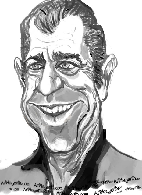 Mel Gibson is a caricature by Artmagenta