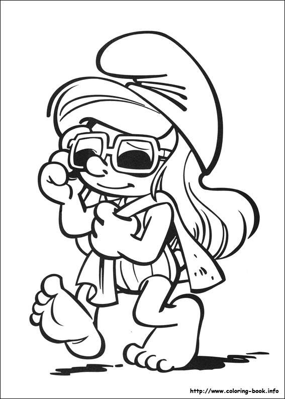 smurfs coloring pages free - photo #14
