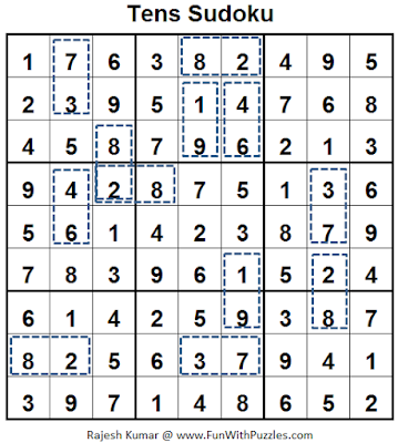 Tens Sudoku (Fun With Sudoku #54) Solution