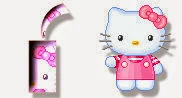 Alfabeto de Hello Kitty en diferentes posturas I. 