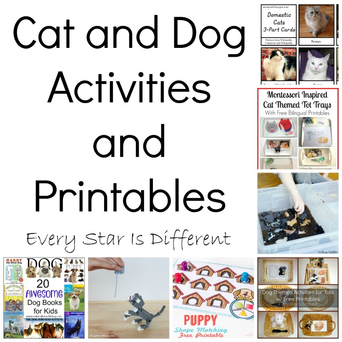 Cat And Dog Activities Printables Learn Play Link Up Cat And Dog Activities Printables