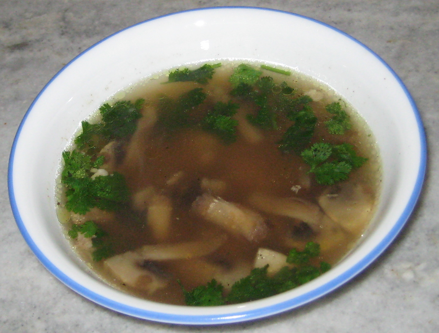 The Foodie Corner Chicken Clear Soup with Mushrooms