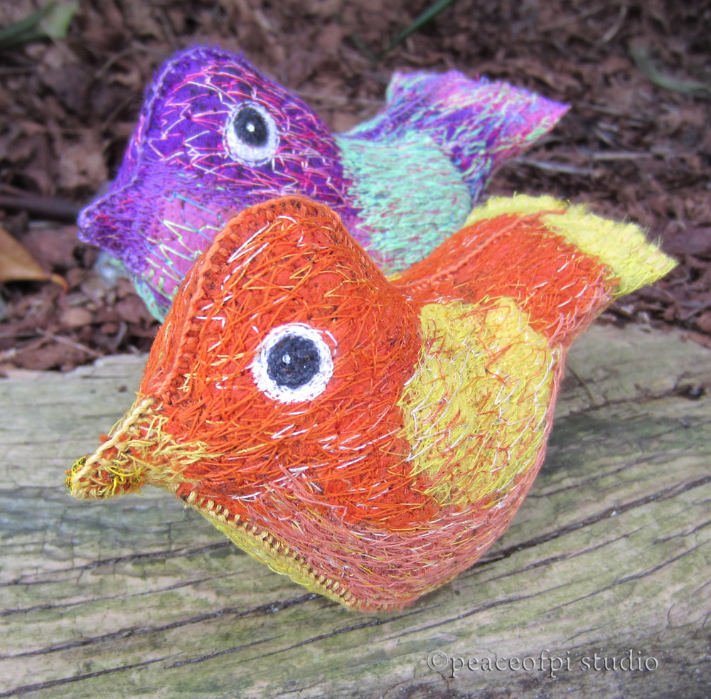 peaceofpi studio: Bird Soft Sculpture Dolls