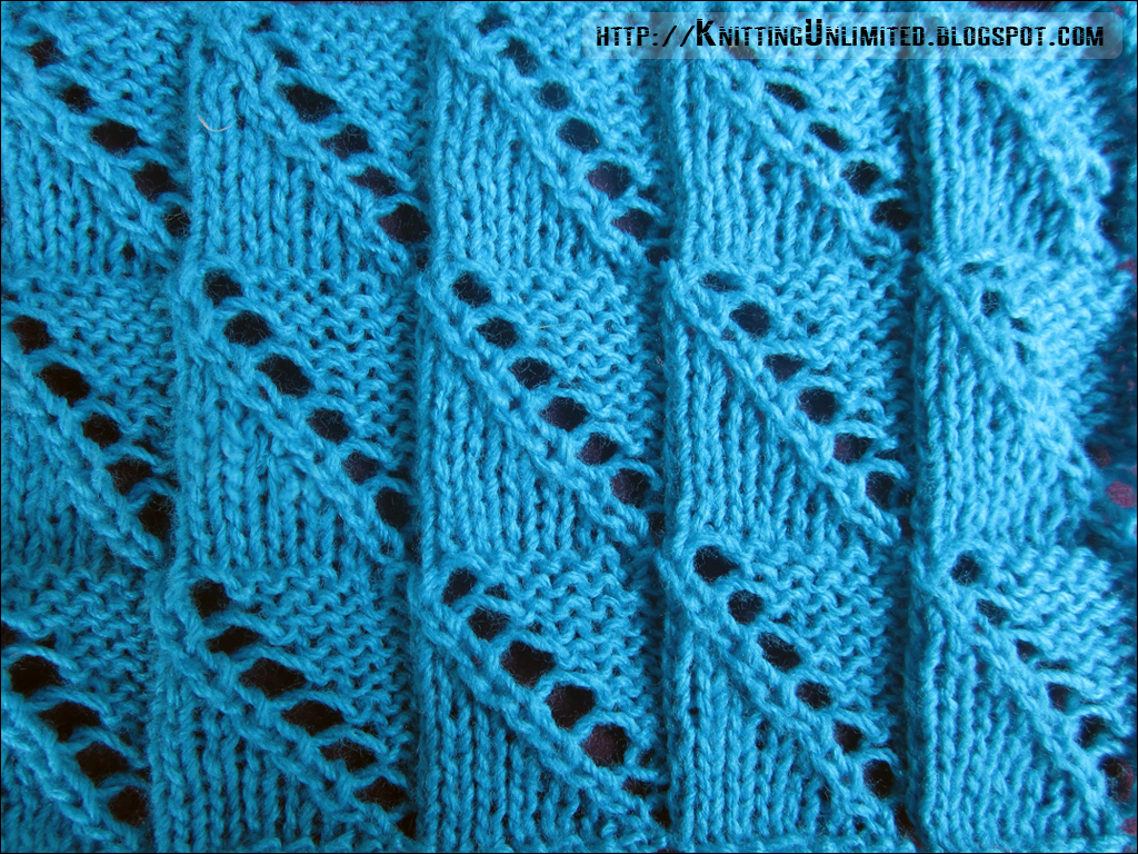 Lace Knitting Pattern - Pilsner Pleating - diagonal to the left