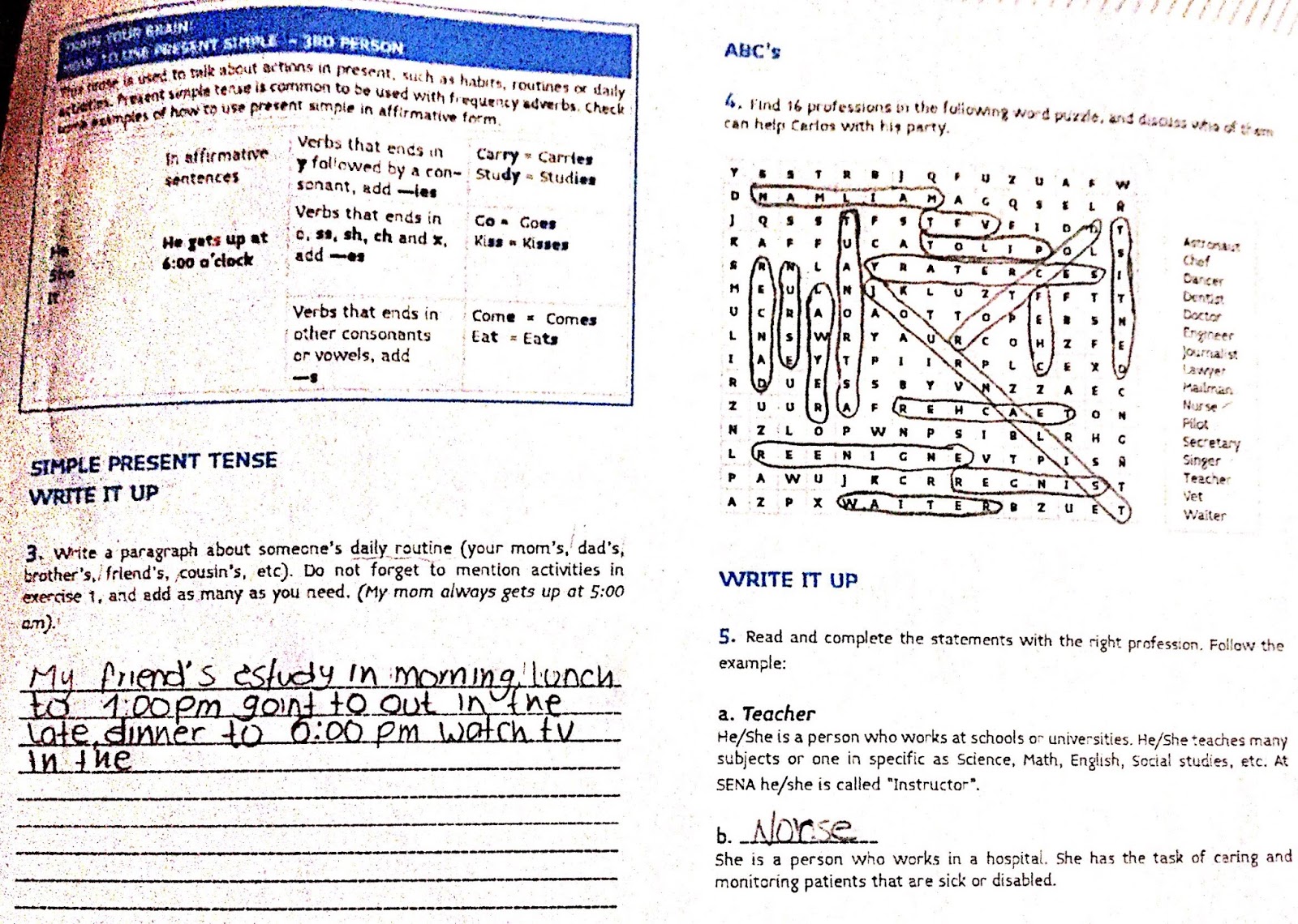 My daily routine picture