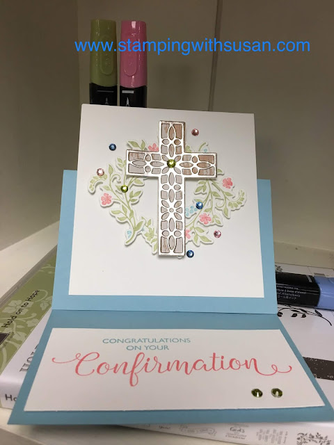www.stampingwithsusan.com, Stampin' Up!, Cross of Hope Framelits, Hold on to Hope