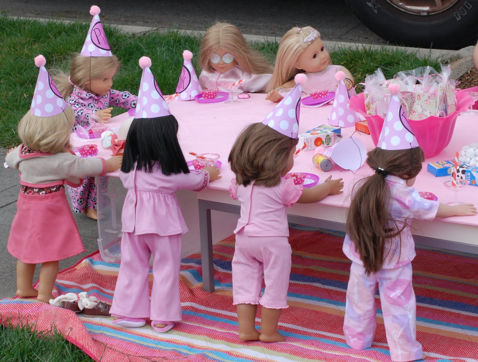 Cake Face Toppers 3rd Annual American girl doll party