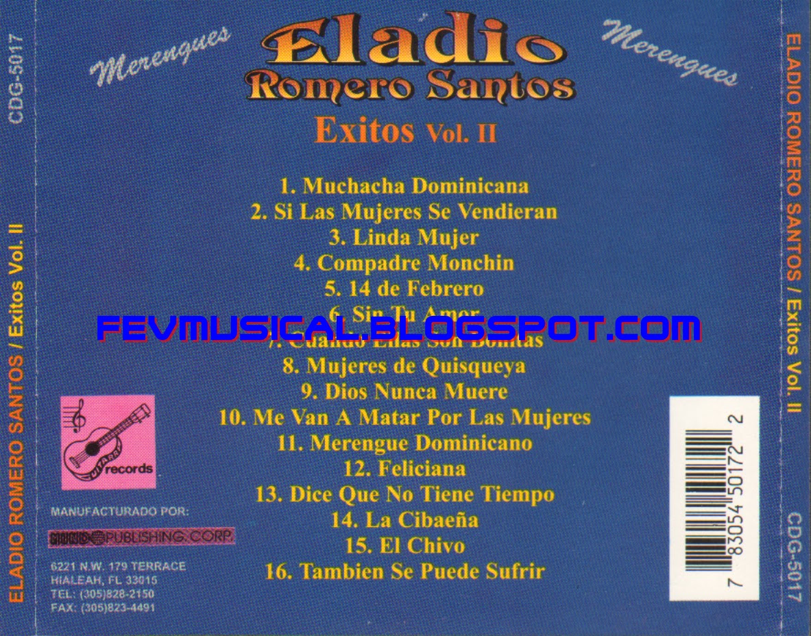 Fev Musical 1990s Eladio Romero Santos Exitos Volii Guitarra 
