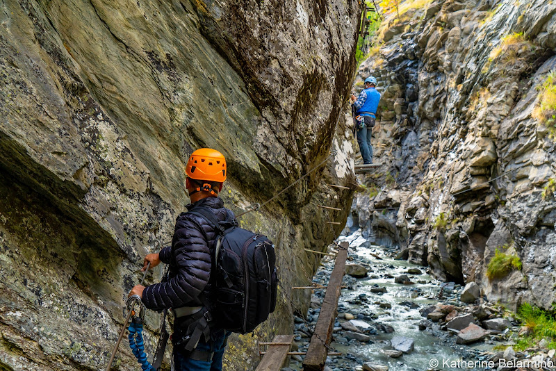 Gorge-Alpine Via Ferrata Iron Pegs Things to Do in Saas-Fee Switzerland in Summer