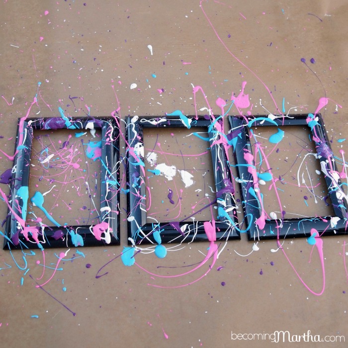 Paint Splattered Photo Frame Vase from Shake It Up Party