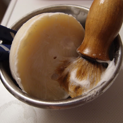 eight acres: using a safety razor, shaving soap and a brush