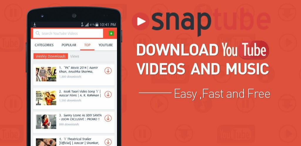 تحميل برنامج Easy Tube لتحميل الفيدوهات من اليوتيوب  للاندرويد و الايفون اخر اصدار مجانا
