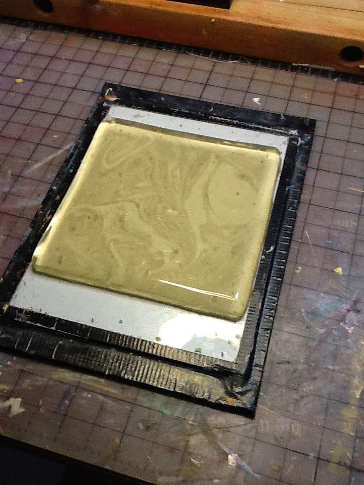 Art Unstructured Homemade Gelatin Printing Plate