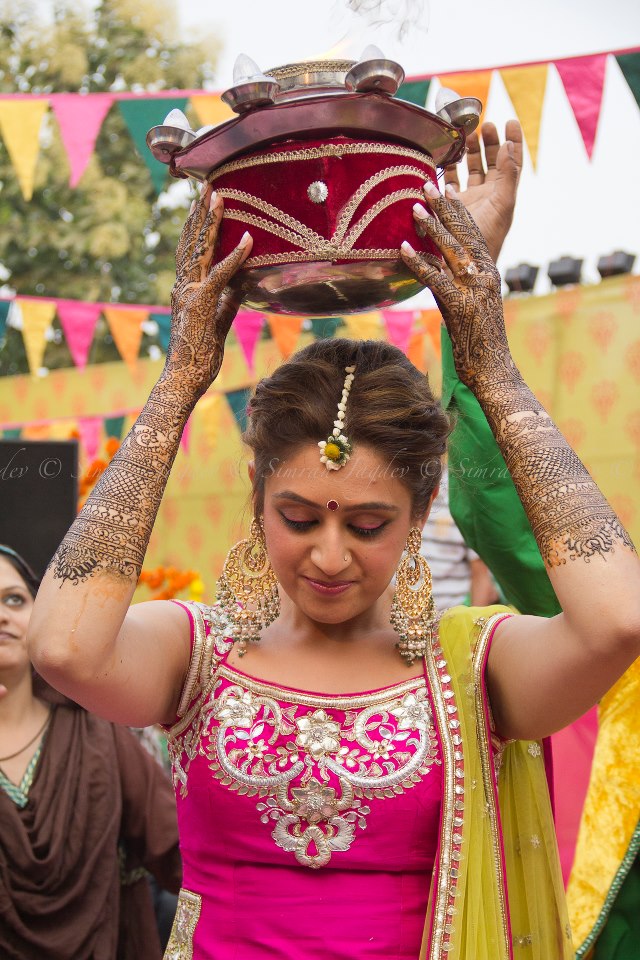 Orange and Pinkk: Vibrant Mehendi by Simran Jagdev