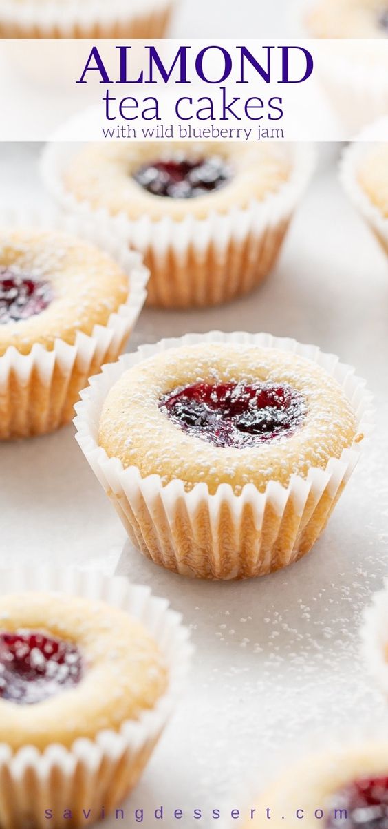 Almond Tea Cakes with Wild Blueberry Jam All Recipe Network