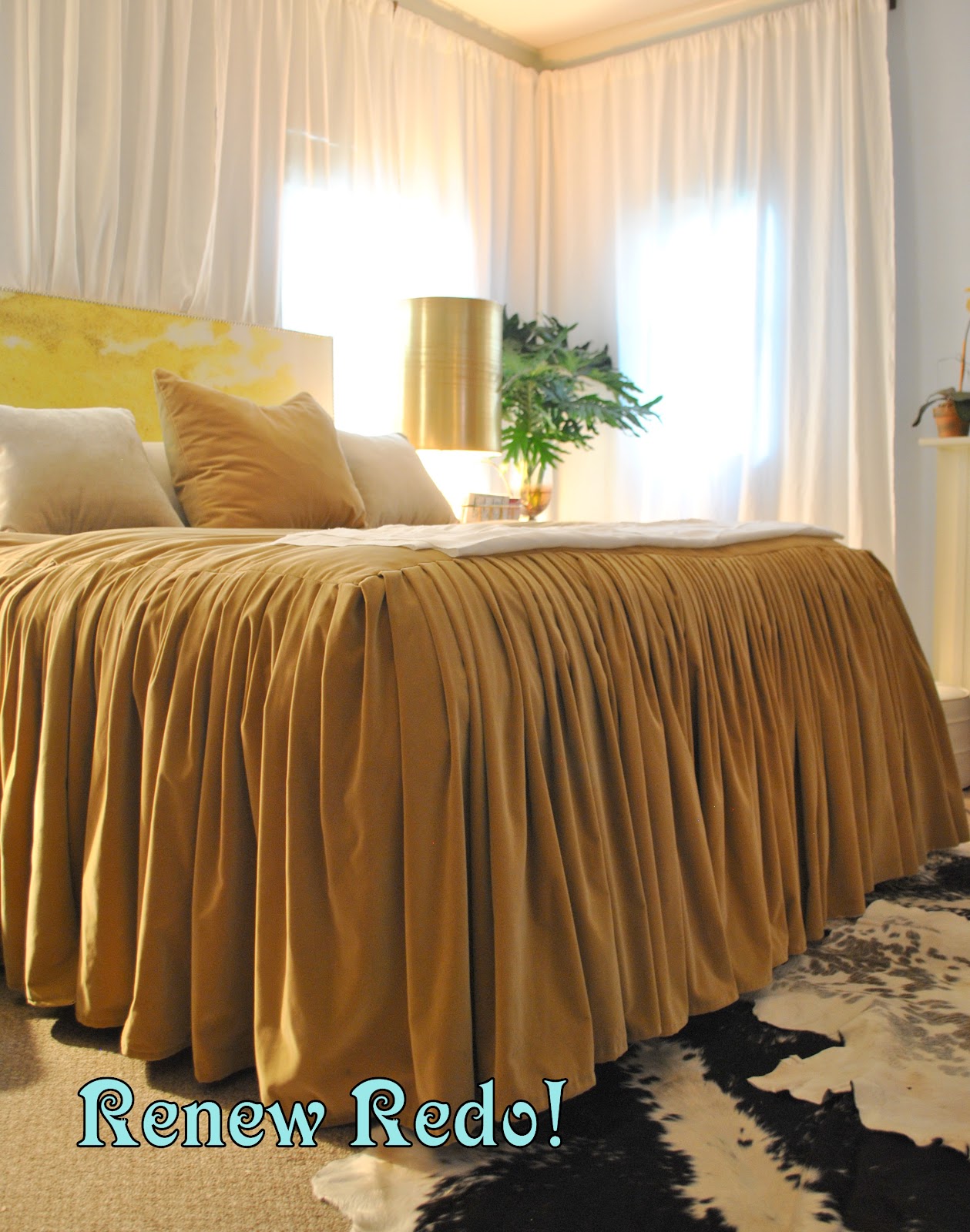 Renew Redo Ruffled Velvet Bed Cover How To First Let Me Say That I Am By No Means A Pro At Sewing M Just With Machine Who Knows How To Make It Go In Straight