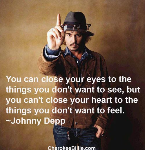 Johnny Depp Quote On Our Eyes And Our Heart