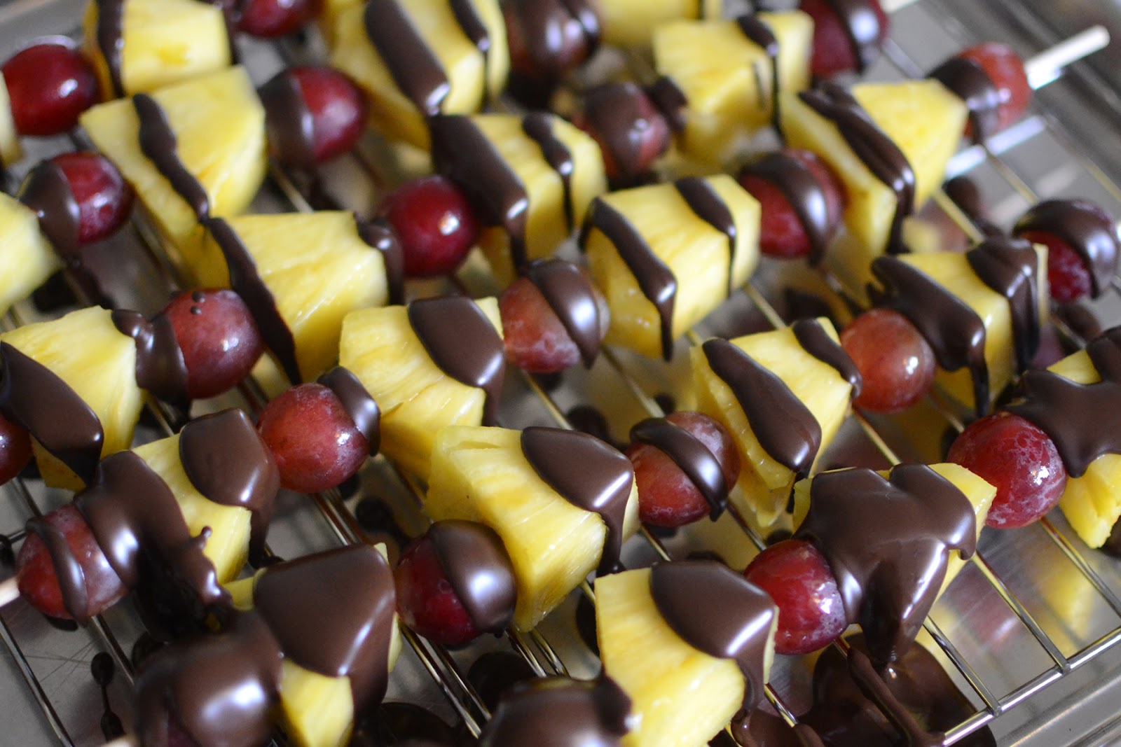 The Lucky Fox Fresh fruit kabobs...freeze 'em!