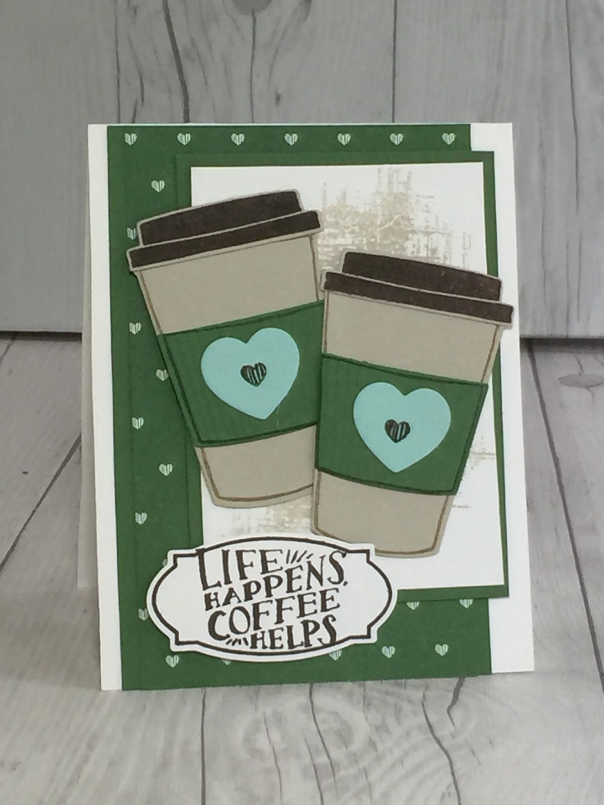 Stampin Up Coffee Cafe Stamp Set and Coffee Cup Dies