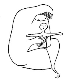 Virgen y el niño Jesús colorear