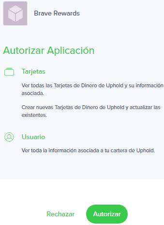 conectar brave con uphold