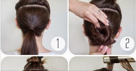 curly bun tutorial straight
