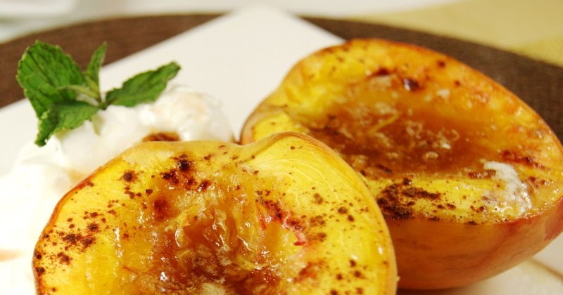 Brown Sugar Baked Peaches ~a Health{ier} Treat