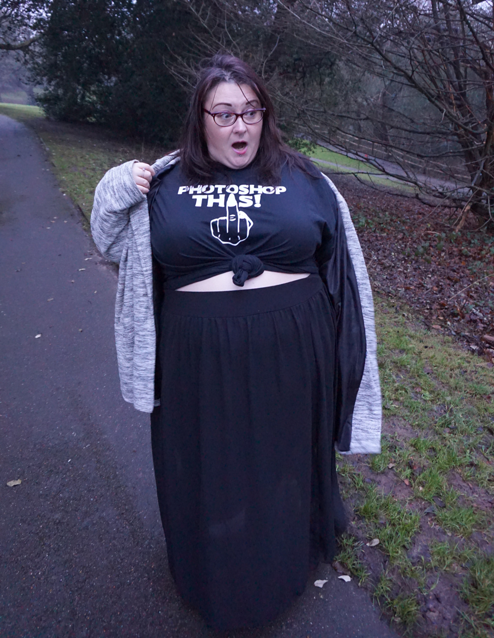 Photograph This middle finger plus size tee shirt by Ready to Stare