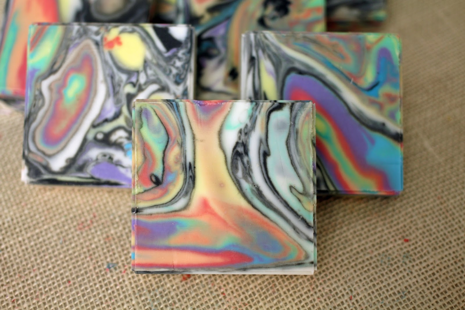 Misteriya My Soapmaking Adventure Rainbow Zebra Soap for November