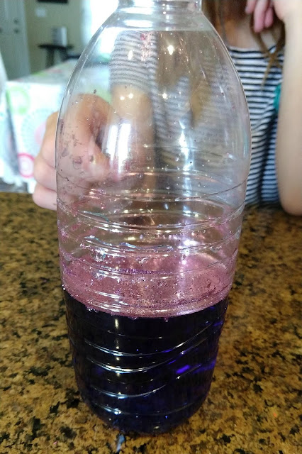 Create an ocean in a bottle using a few basic household ingredients!  Then let your kids shake it up and watch the magic happen over and over.