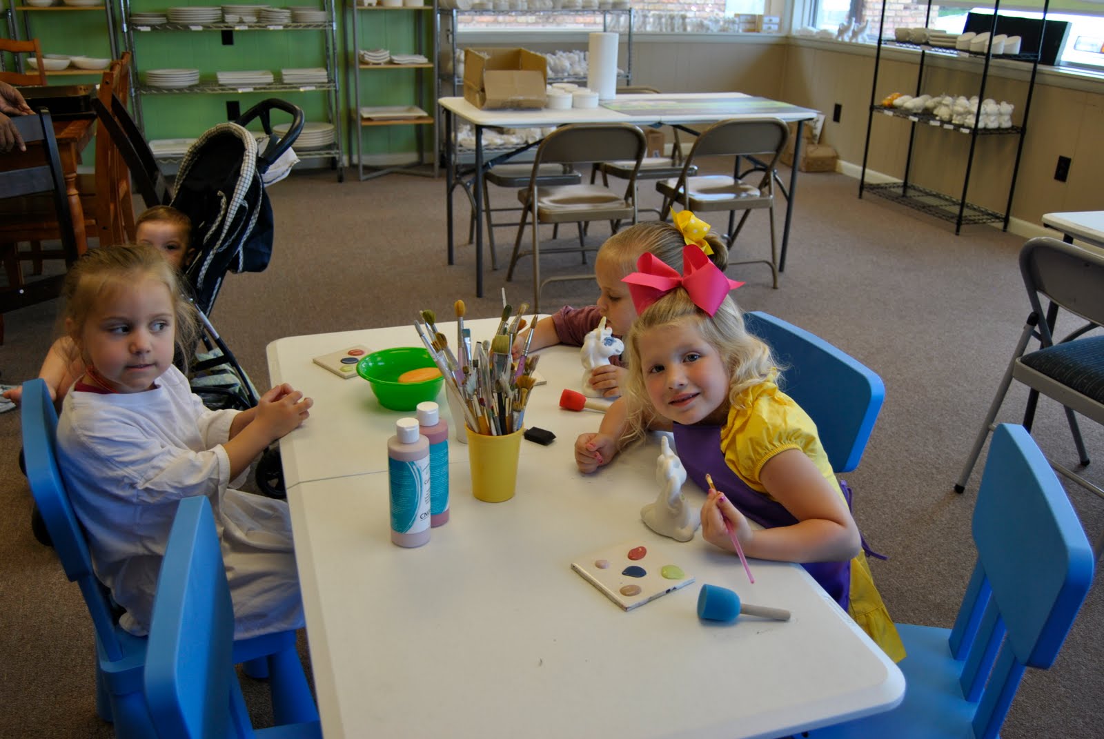 Our Little family Painting with Friends