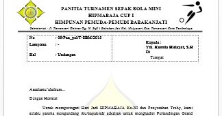 Contoh Surat Undangan Sepak Bola Lengkap Contoh Surat