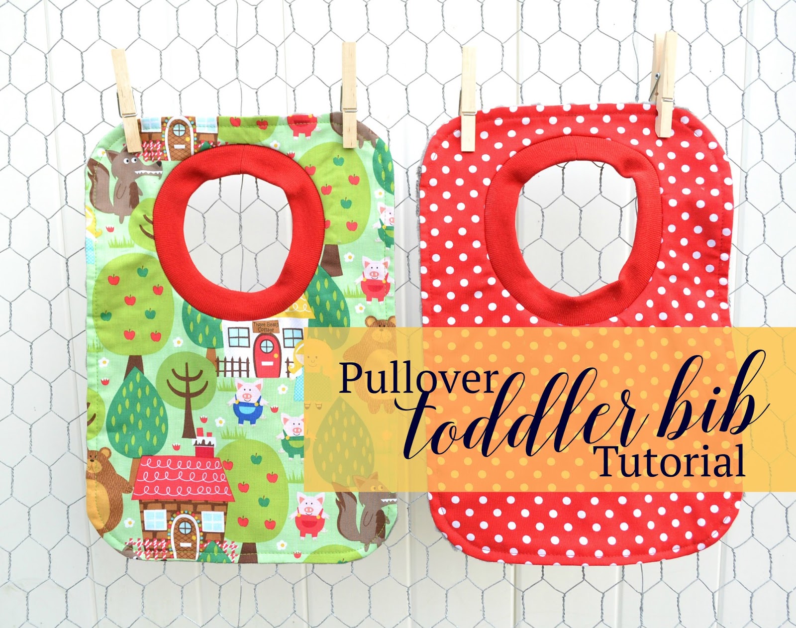 Blue Susan makes Pullover Toddler Bib Tutorial