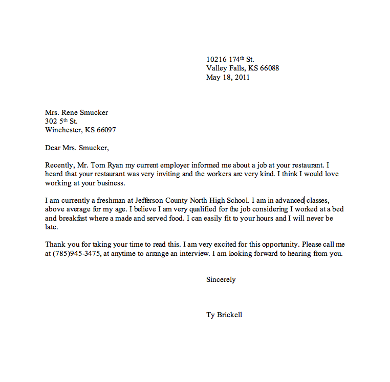 How to write a letter asking for work experience in a primary school picture