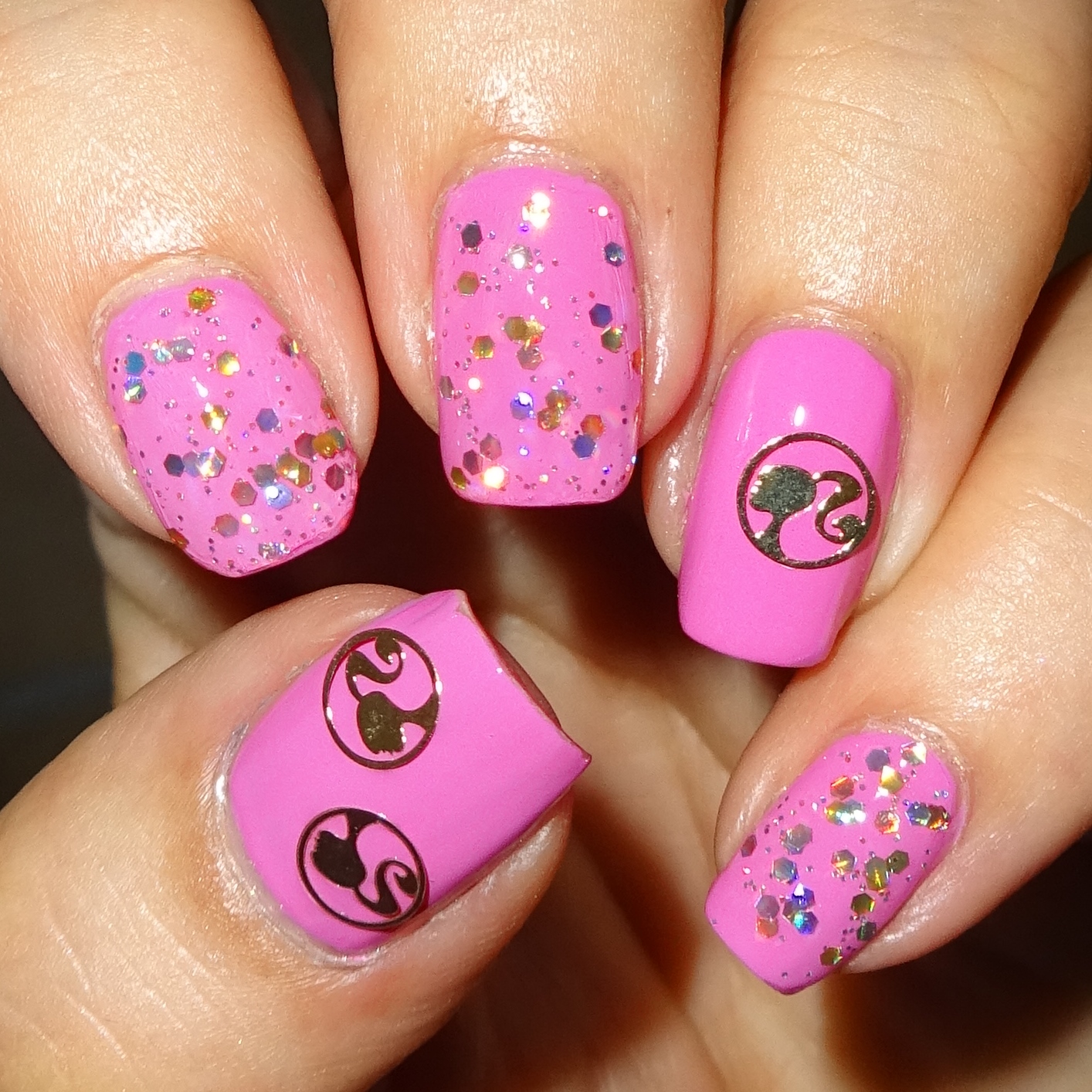 Wendy's Delights: Barbie Metallic Nail Charms from Charlies Nail Art