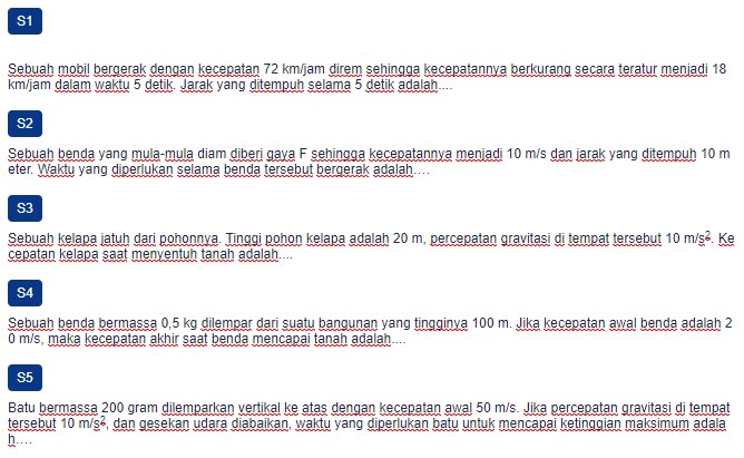 Contoh Soal Gerak Lurus Berubah Beraturan