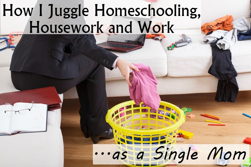 Juggling homeschool, housework and work as a single mom can be a challenge, but not one that can't be accomplished.