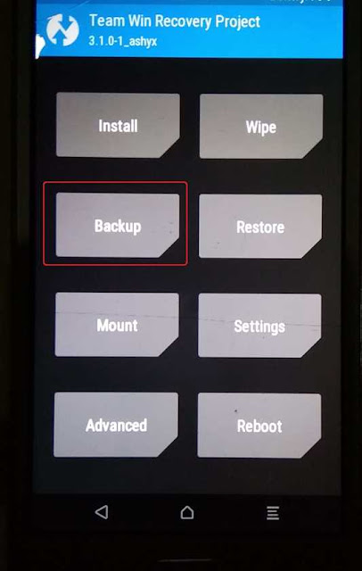 cara backup  dengan twrp